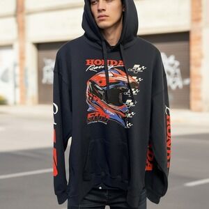 NWT Honda Racing JT Racing USA Mens Navy Graphic Hoodie GSX 2.0 Motocross Large